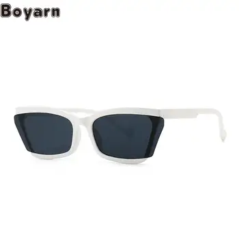 Boyarn Eyewear Модерни ретро Тесни Ослепителни слънчеви очила Моден Градинска снимка Слънчеви очила в стил Ins