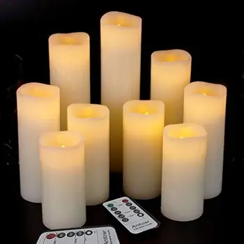 Имитация на беспламенной свещи Цилиндрична led свещ рожден Ден, Сватба, Концерт подпори на свещи, Декорация на дома