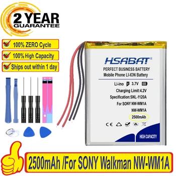 Най-добрата марка, 100% Нова Батерия с капацитет 2500 mah за плейъра Walkman на SONY NW-WM1A NW-WM1Z, 5-фиксирани Батерии