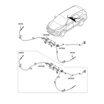 Нов Електронен Двигател Спирачка В събирането на 59700-2W600 59700-A1600 резервни Части За Hyundai Santa Fe 2WD 2012-2019 Модул за Управление на спирачката
