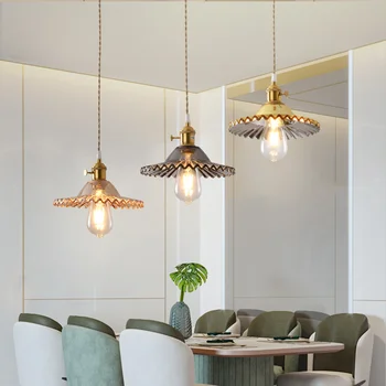 Окачен лампа от разноцветного стъкла за кухненски остров, скандинавските модерни таван окачване, нощни висящи лампи, Декорация на дома